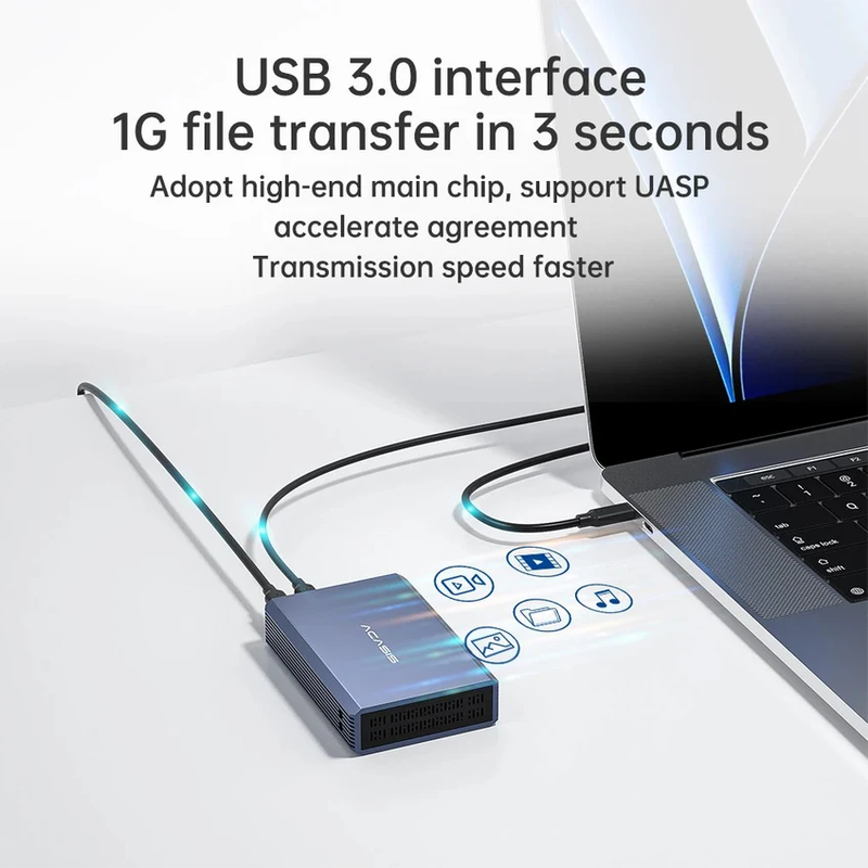 Acasis EC7252 - 2 Adet 2.5" Sata 6tb HDD Uyumlu, 4 Raıd Modu, 5gbps Veri Aktarım, Type-C Disk Istasyonu